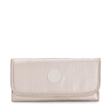 Kipling Money Land Metallic Snap Portefeuille Beige | BE 1787TC